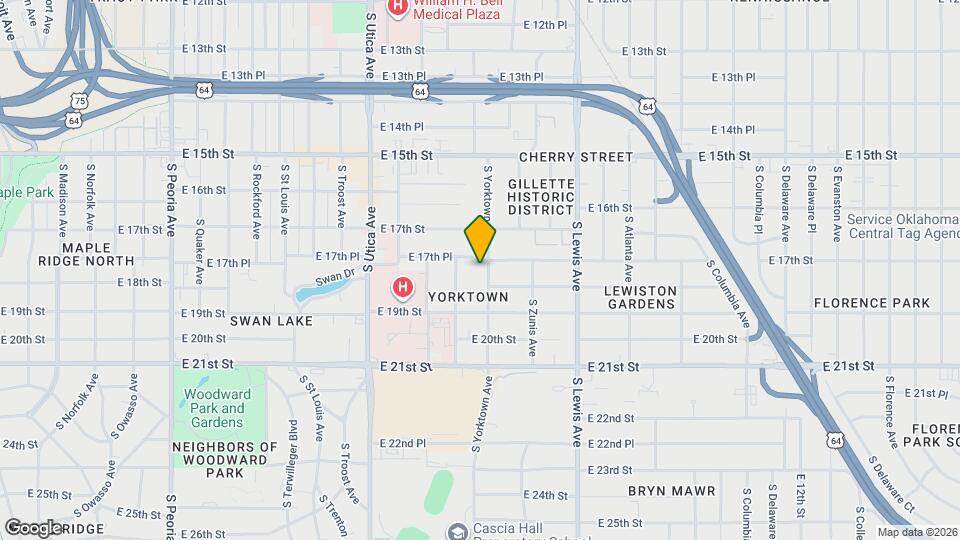 1740 S Yorktown Ave Mapa y Detalles de la Ubicación