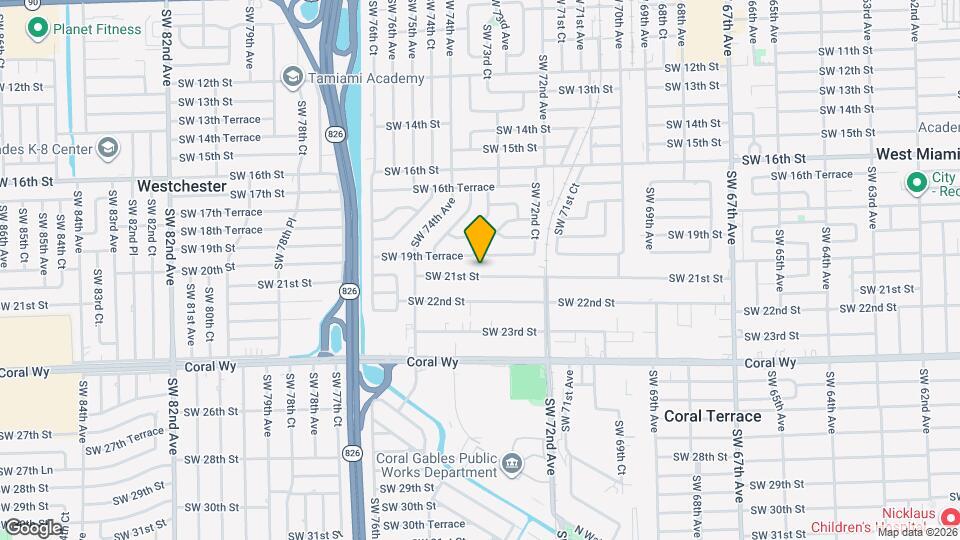 7343 SW 21st St Map and Location Details