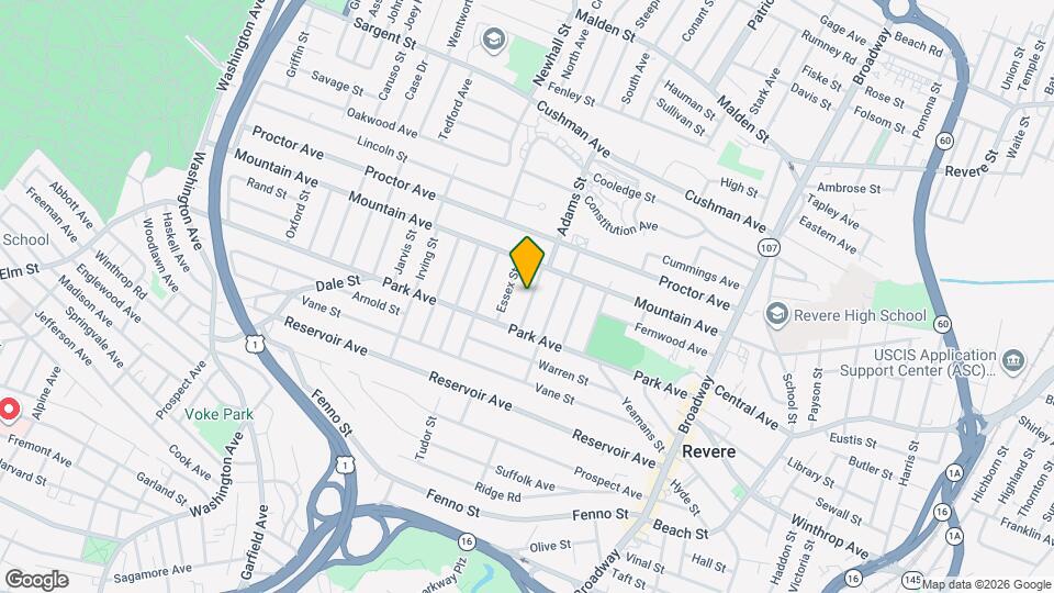 36 Dedham St, Unit #1 Map and Location Details
