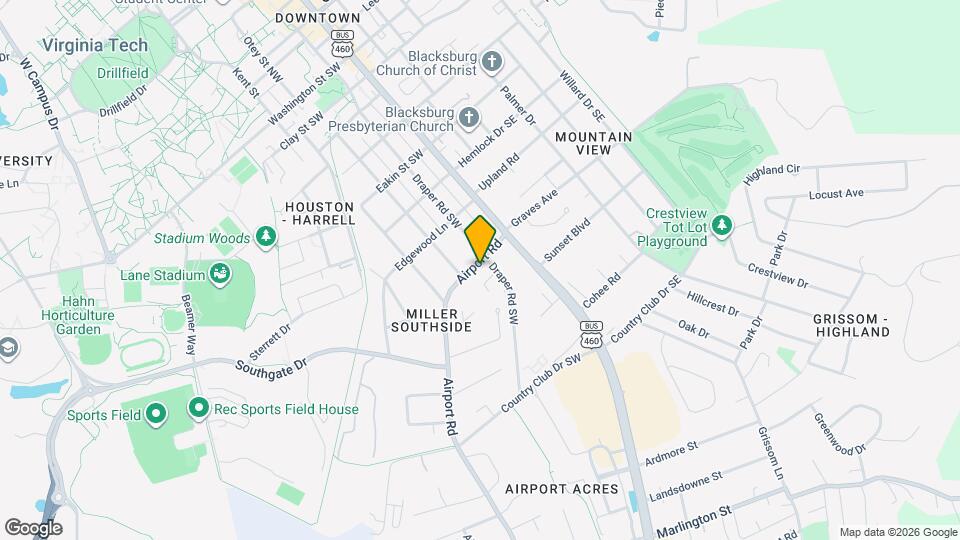 203 Airport Rd Map and Location Details