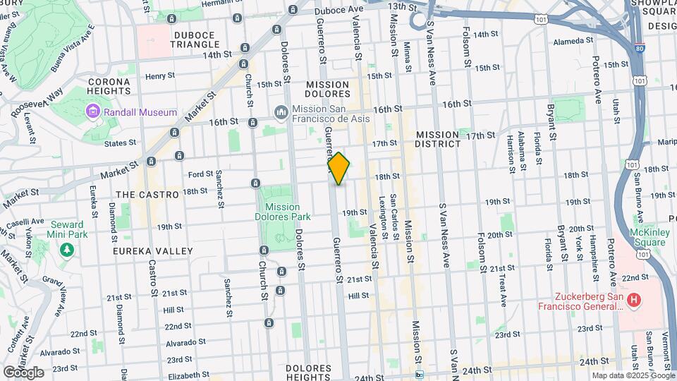 629 Guerrero St Mapa y Detalles de la Ubicación