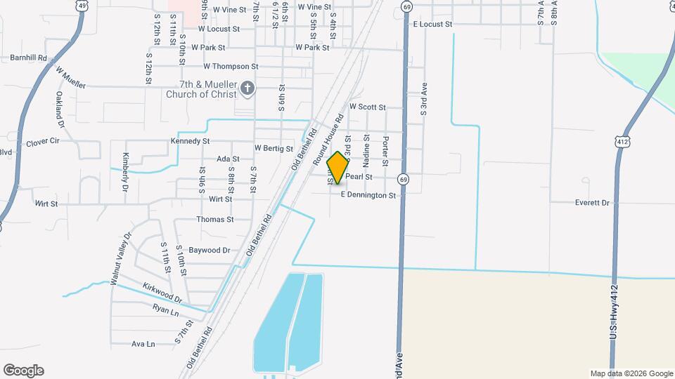 305 E Dennington St Map and Location Details