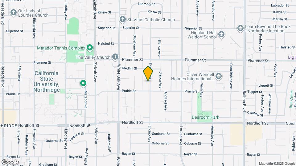 9325 Encino Ave Map and Location Details