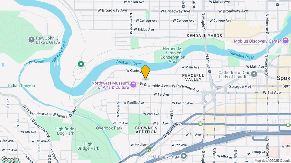 2112 W Riverside Ave Map and Location Details