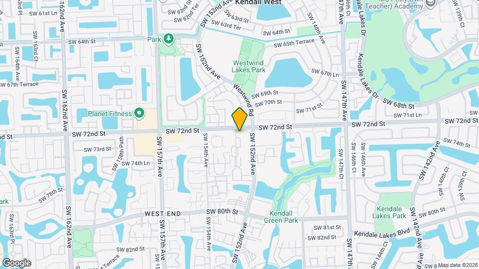 15304 SW 72nd St Map and Location Details