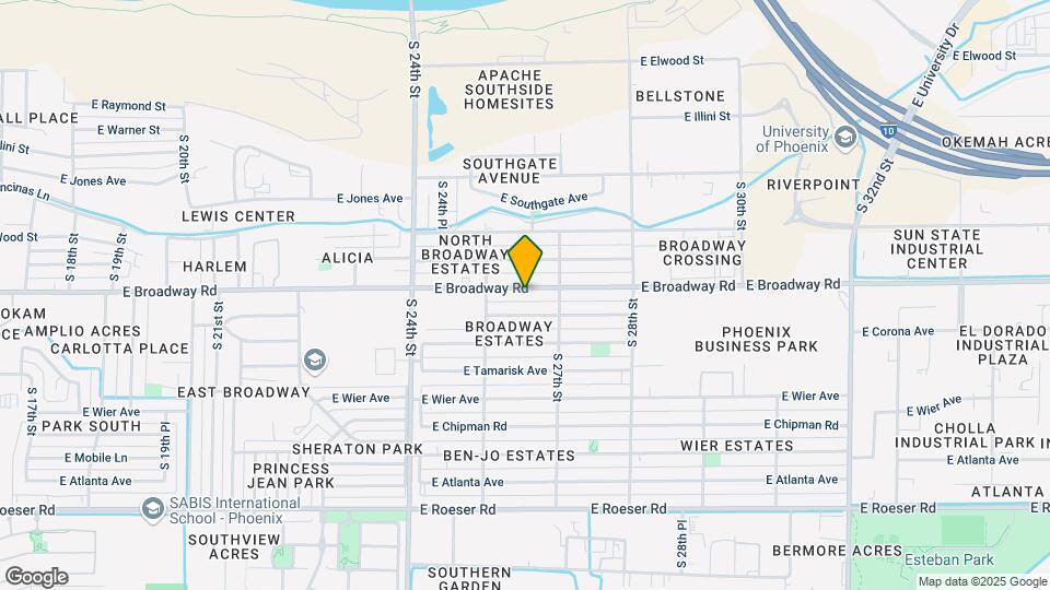 2531 E Broadway Rd Map and Location Details