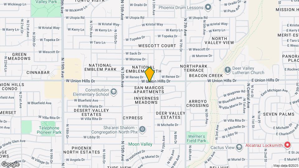 1122 W Audrey Lane Map and Location Details