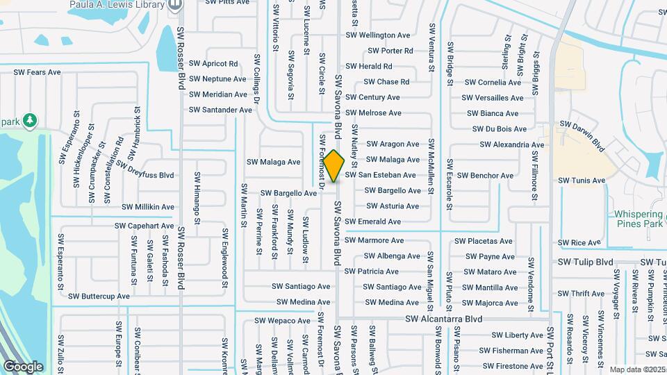 1401 SW Bargello Ave Map and Location Details