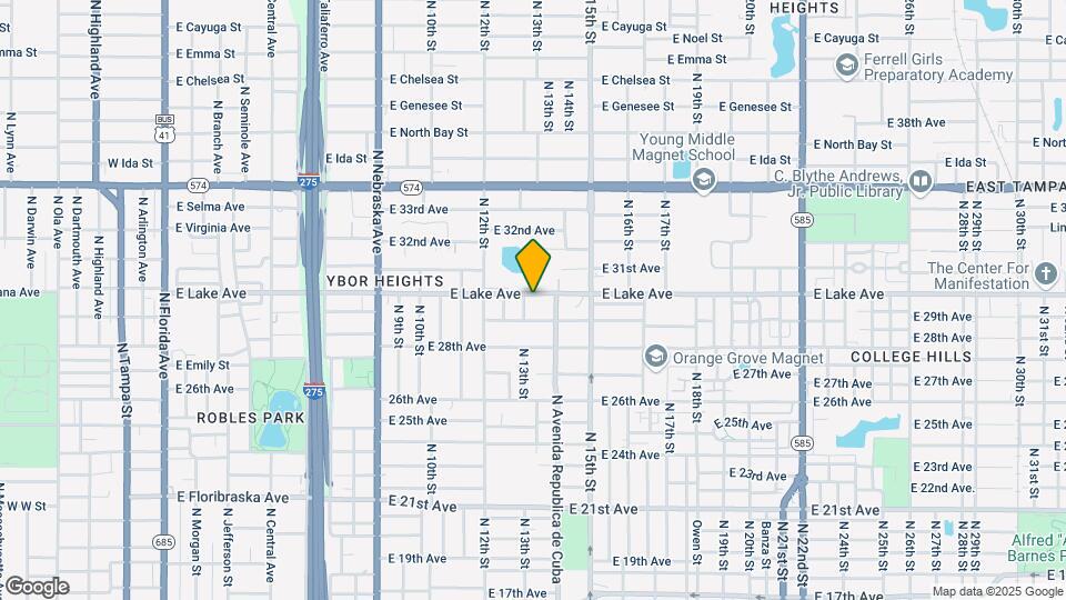 1303 E Lake Ave Map and Location Details