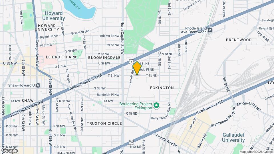 53 T St NE, Unit #1 Map and Location Details