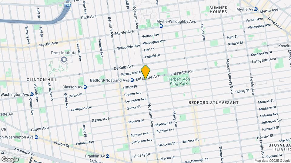 302 Nostrand Ave Map and Location Details