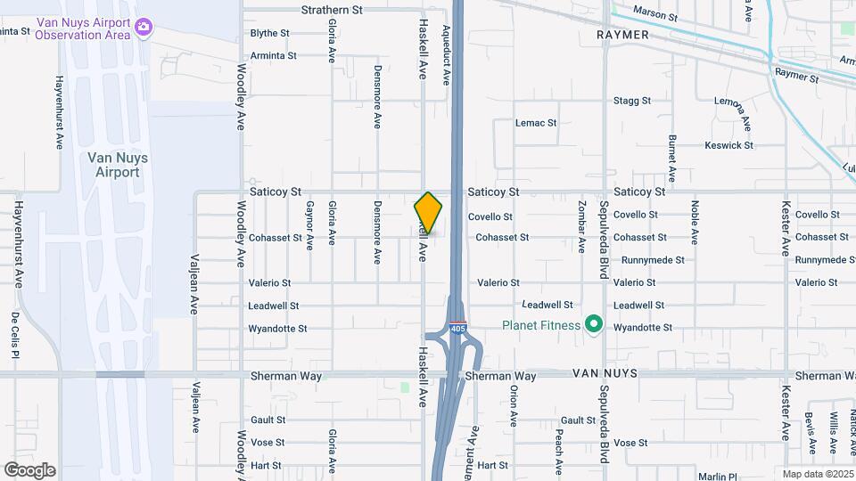 7454 Haskell Ave Map and Location Details