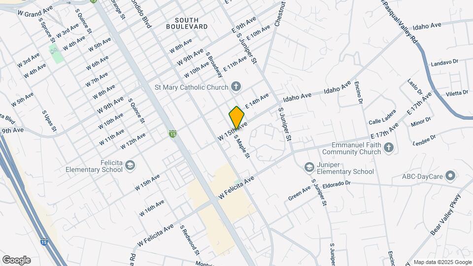 215 W 15th Ave Mapa y Detalles de la Ubicación