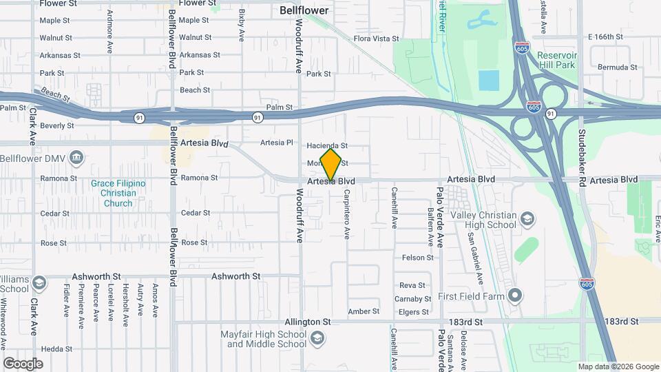 10244 Artesia Blvd Map and Location Details