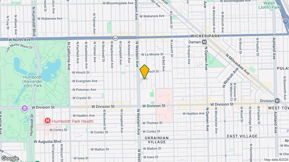 1326 N Claremont Ave, Unit 2C Mapa y Detalles de la Ubicación