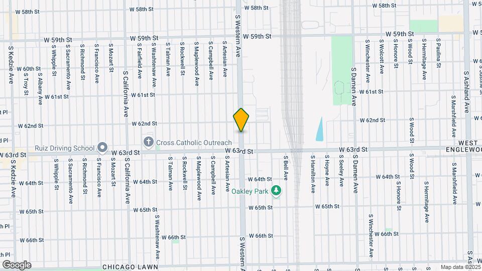 6250 S Western Ave Map and Location Details