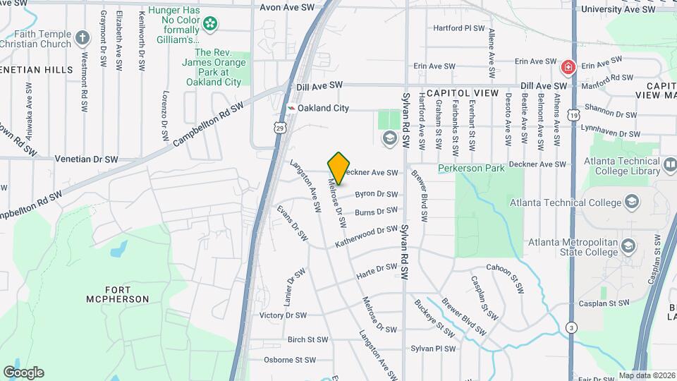 1540 Melrose Dr SW Mapa y Detalles de la Ubicación