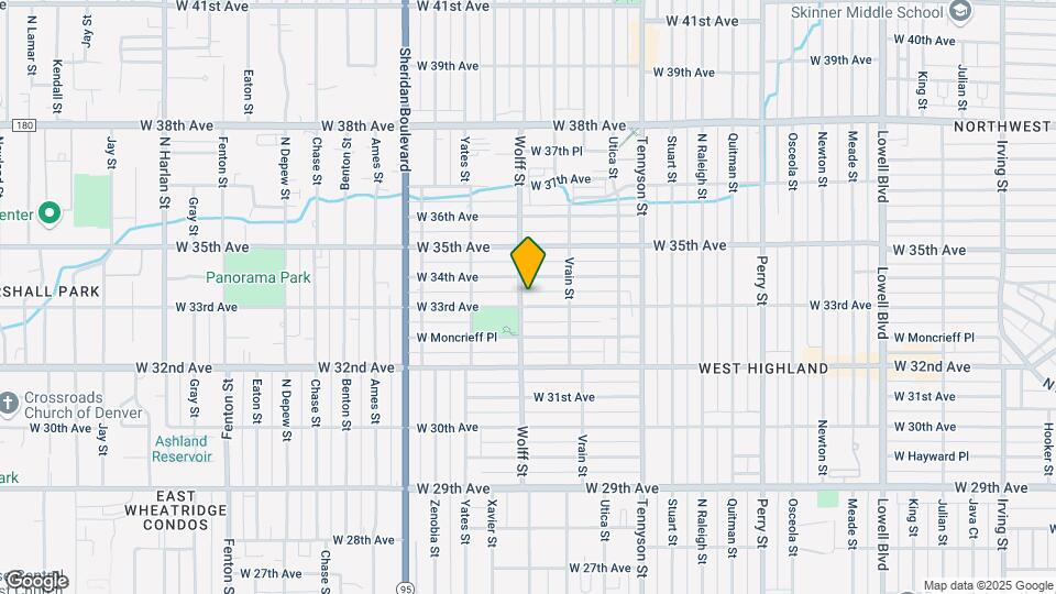 4727 West 33rd Avenue, Unit A - 2nd Floor Map and Location Details