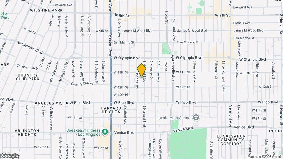 1127 1/2 S Harvard Blvd Map and Location Details