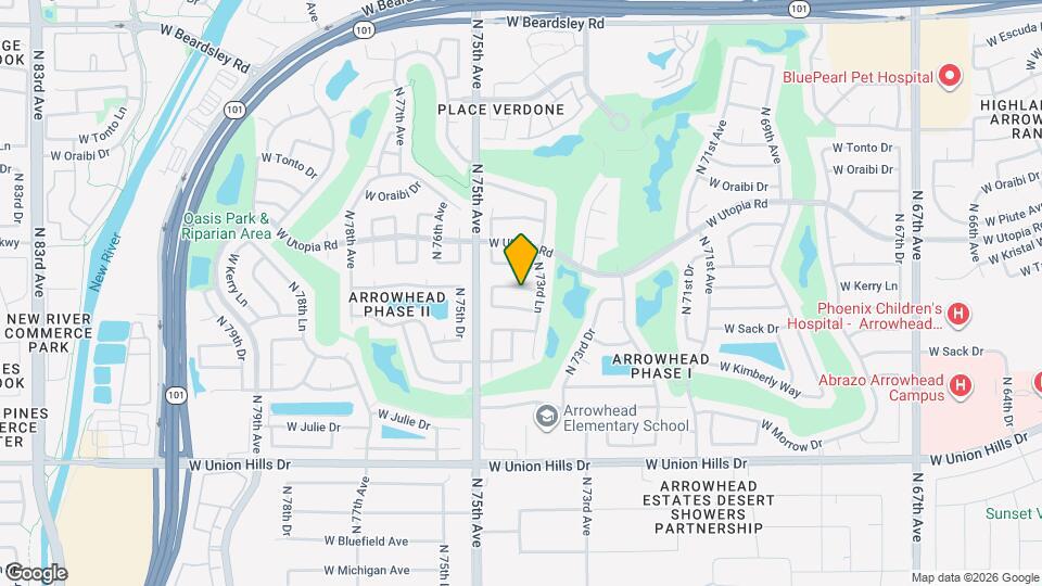 7395 W Kerry Way Map and Location Details