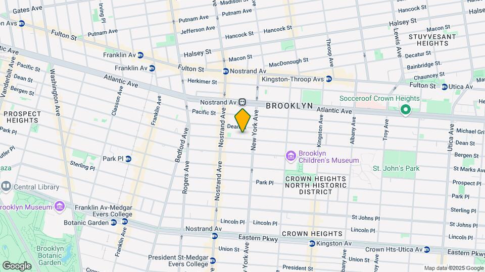 1141 Bergen St Map and Location Details