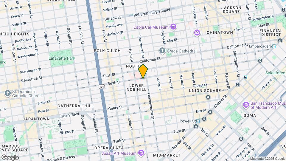1135 Bush St Map and Location Details