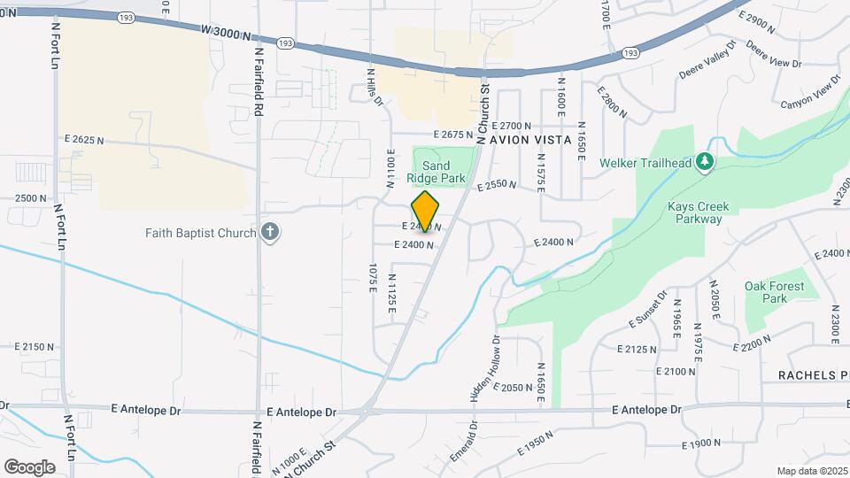 1201 E 2400 N Mapa y Detalles de la Ubicación