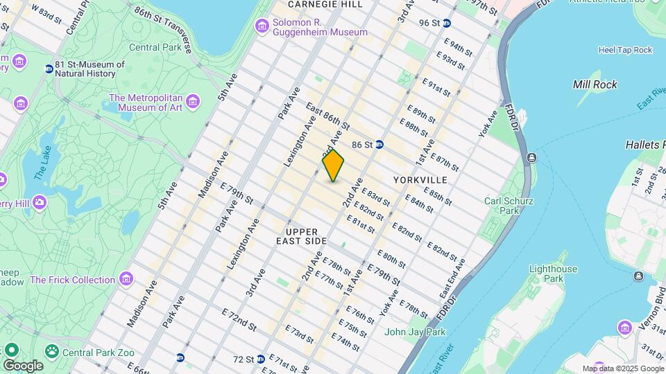 225 E 82nd St Map and Location Details