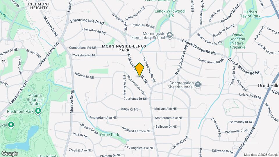 1400 N Morningside Dr NE Map and Location Details
