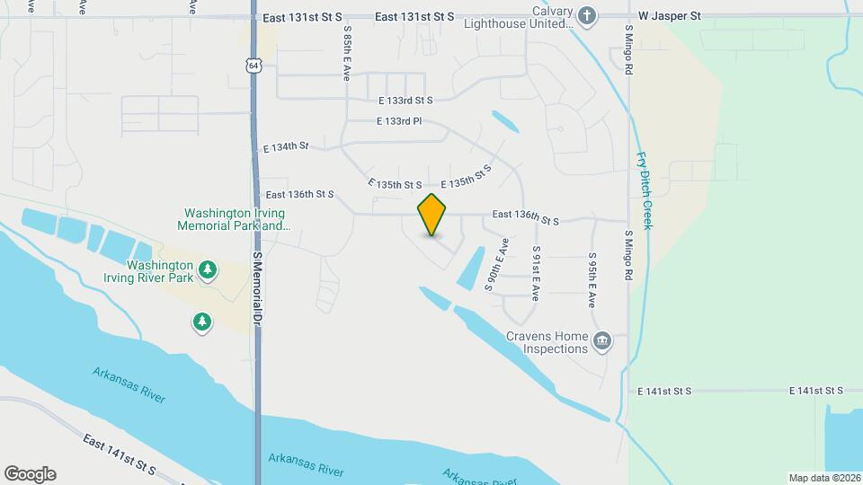 13696 S 87th E Ave Map and Location Details