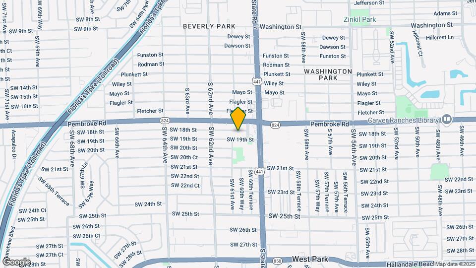 6058 SW 18th St Mapa y Detalles de la Ubicación