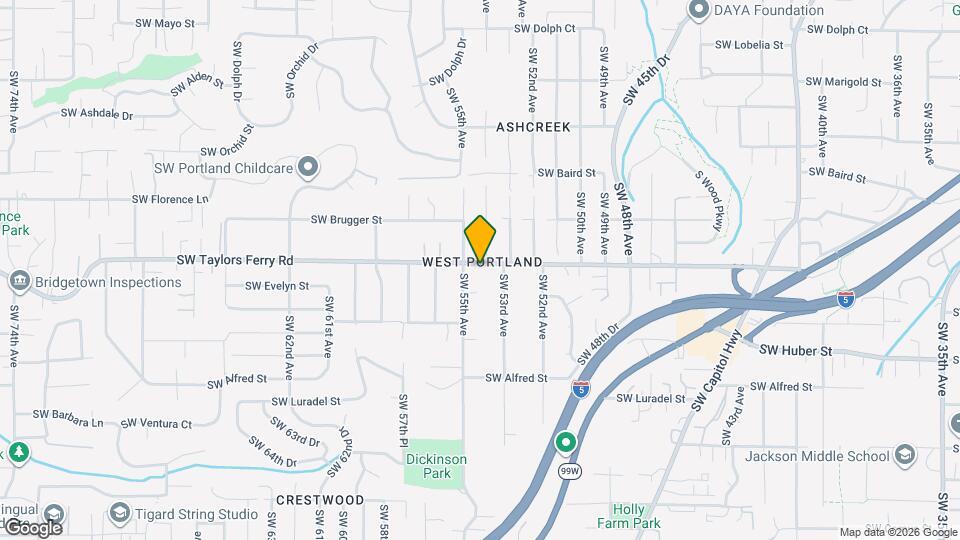 5406 SW Taylors Ferry Rd Mapa y Detalles de la Ubicación