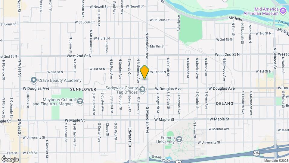 129 N Meridian Ave Mapa y Detalles de la Ubicación