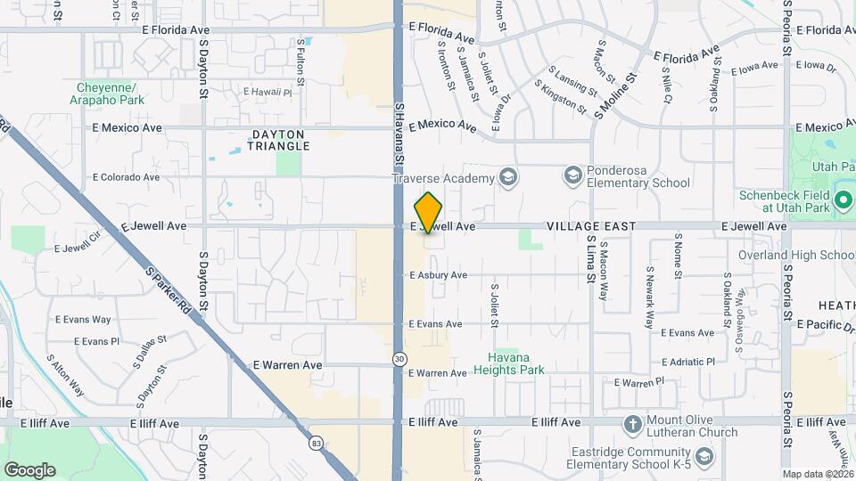 10556 E Jewell Ave Map and Location Details