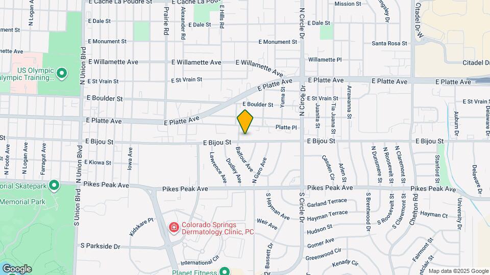 2610 E Bijou St Map and Location Details