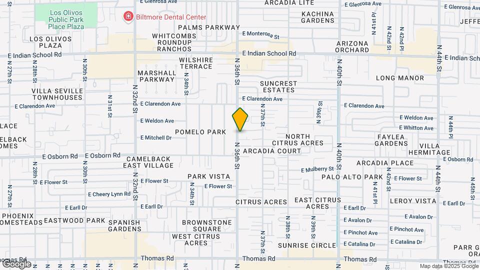 3445 N 36th St Mapa y Detalles de la Ubicación