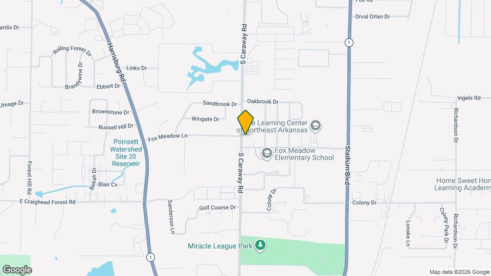 4402 S Caraway Rd Map and Location Details