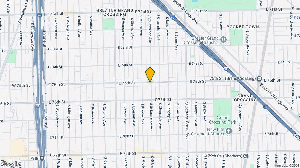 557 E 75th St Map and Location Details
