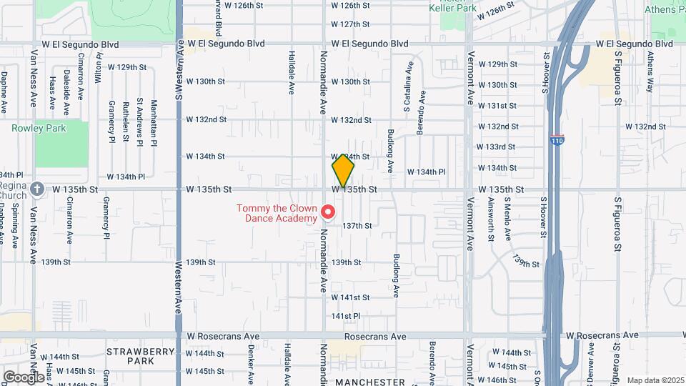 13505 Mariposa Ave-Unit -R HSE Map and Location Details