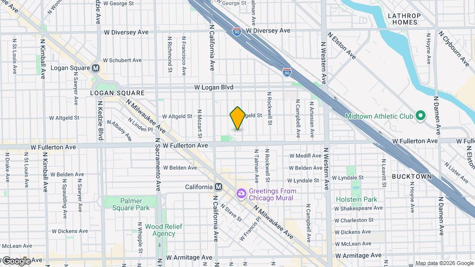 2418 N Washtenaw Ave, Unit 1 Map and Location Details