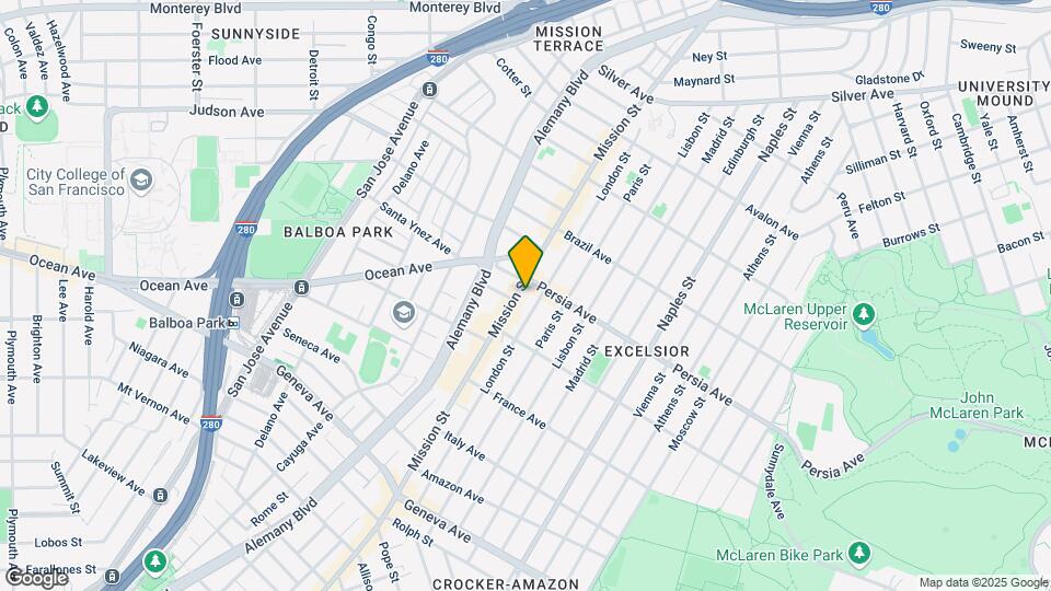 4725 Mission St Map and Location Details