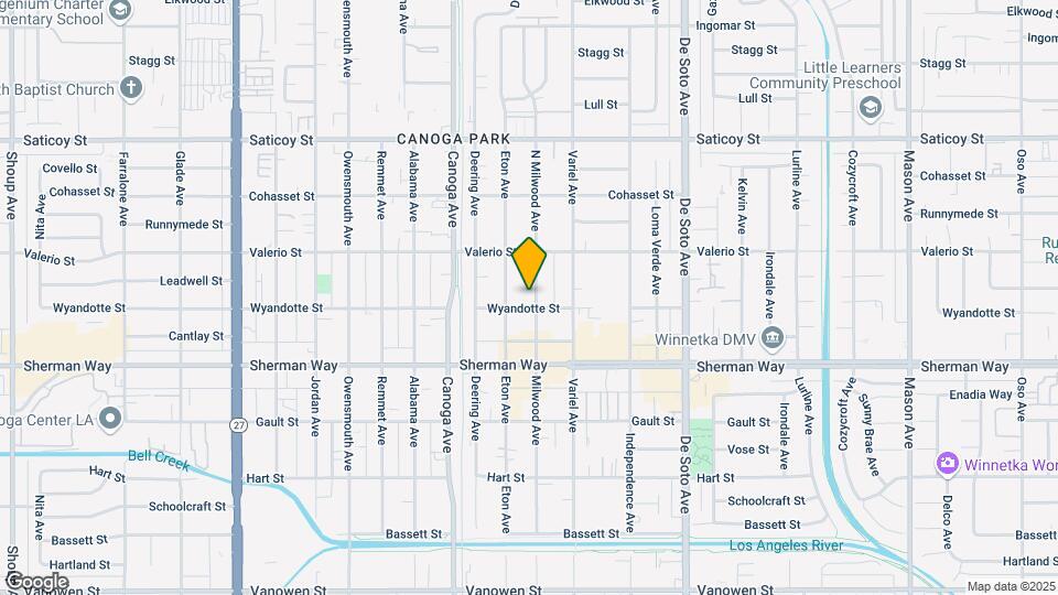 7309 Milwood Ave Map and Location Details