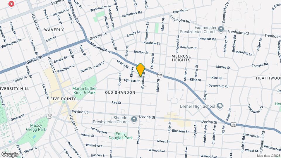 1001 Woodrow St Map and Location Details