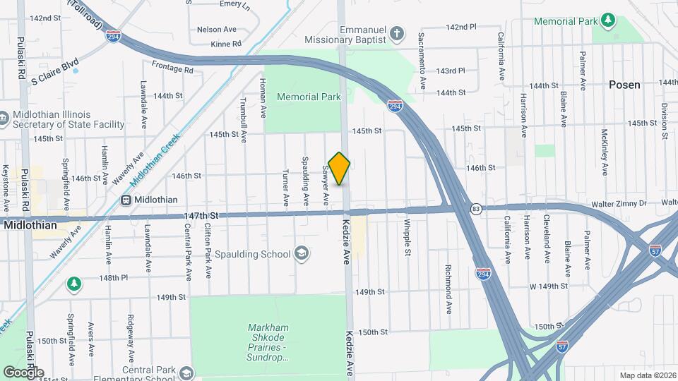 14626 Kedzie Ave Mapa y Detalles de la Ubicación
