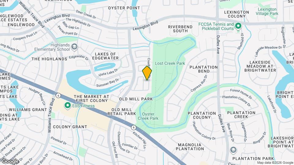 2102 Creekshire Dr Map and Location Details