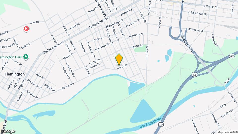 209 Peach St Map and Location Details