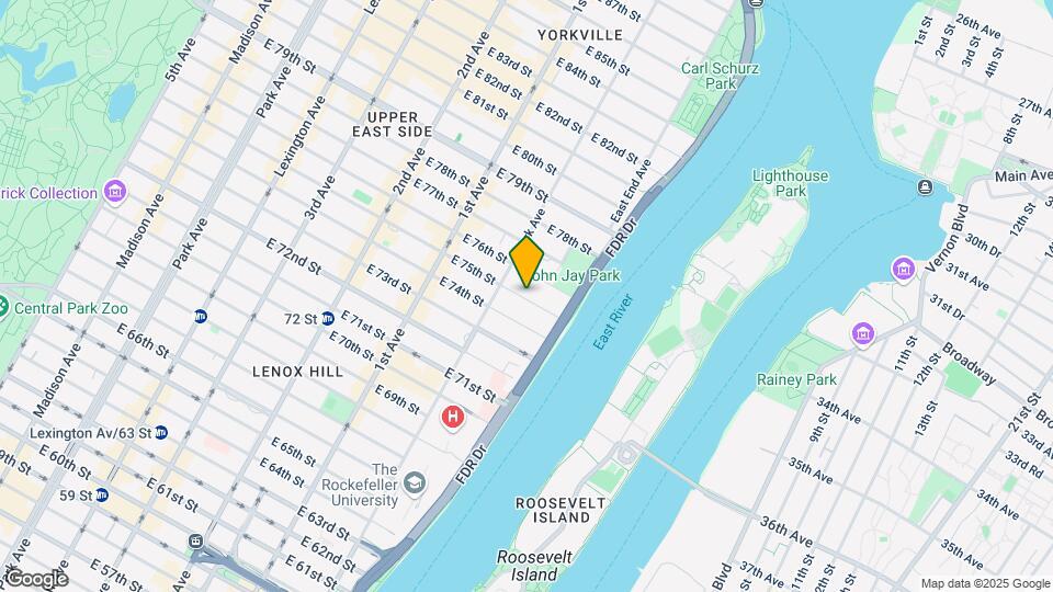 513 E 75th St Mapa y Detalles de la Ubicación