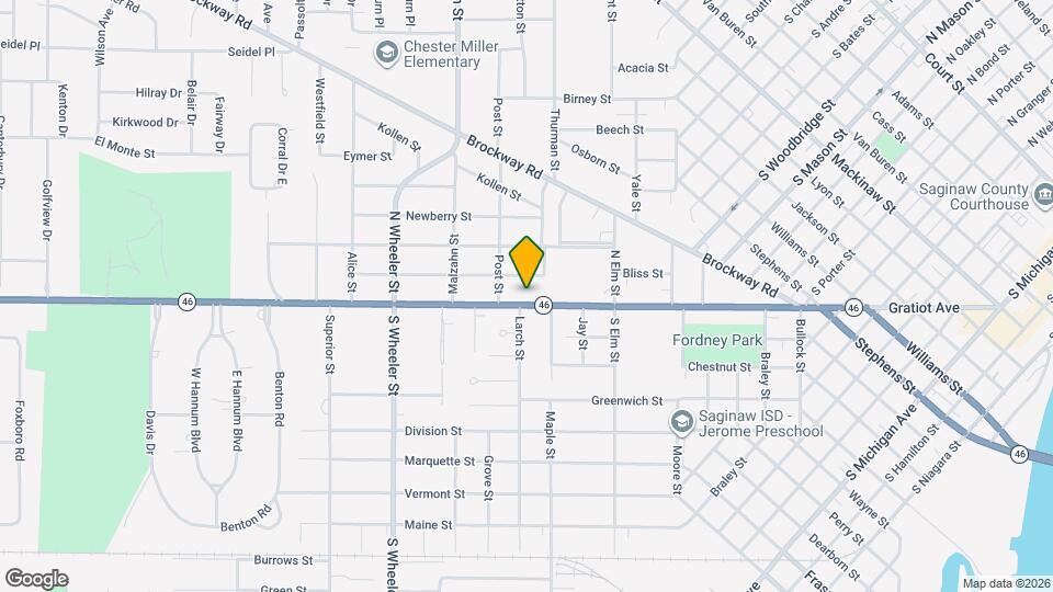 1722 Gratiot Ave Map and Location Details