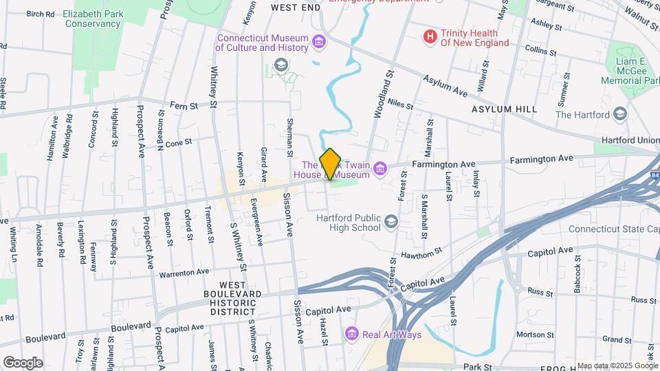 419 Farmington Ave Map and Location Details