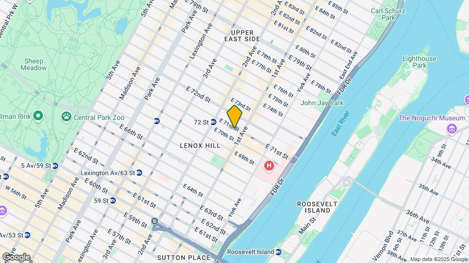 336 E 71st St Mapa y Detalles de la Ubicación